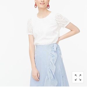NWT Jcrew Eyelet Puff Sleeve Blouse